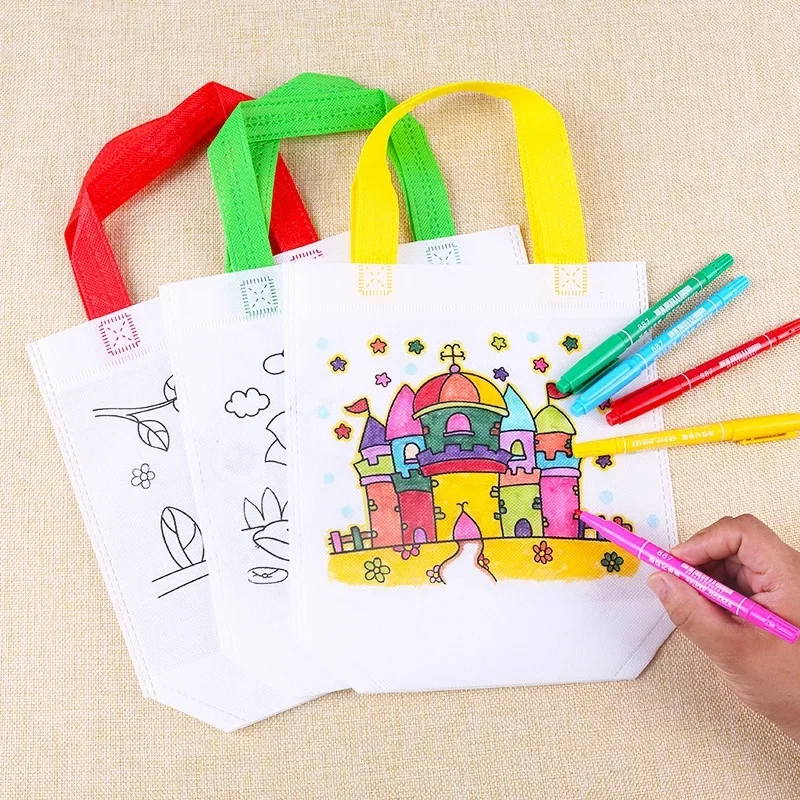 Kids Educational Workbooks - 1-10 個セット DIY グラフィティバッグ マーカー付き 手作り絵画