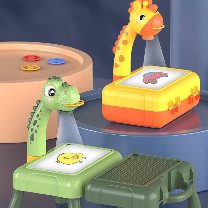 Drawing Projector Kids - 子供用プロジェクション描画ボード多機能描画テーブルプロジェクターグラフィティパズルおもちゃ漫画ライトミュージックライティングパッド