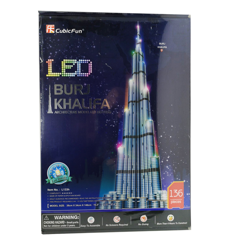 Kids Education Dubai - 子供のためのブリジュハリファ塔の3Dパズル,創造的な紙のモデル,教育玩具,子供へのDIYギフト,ドバイ,特別オファー,t66,1.5m