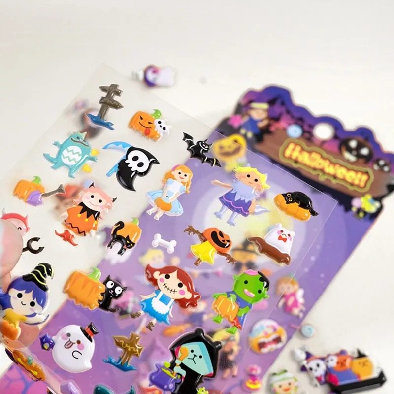 ホットセール 3D かわいいハロウィンステッカー スクラップ - Kids Education Charts のレビューと価格