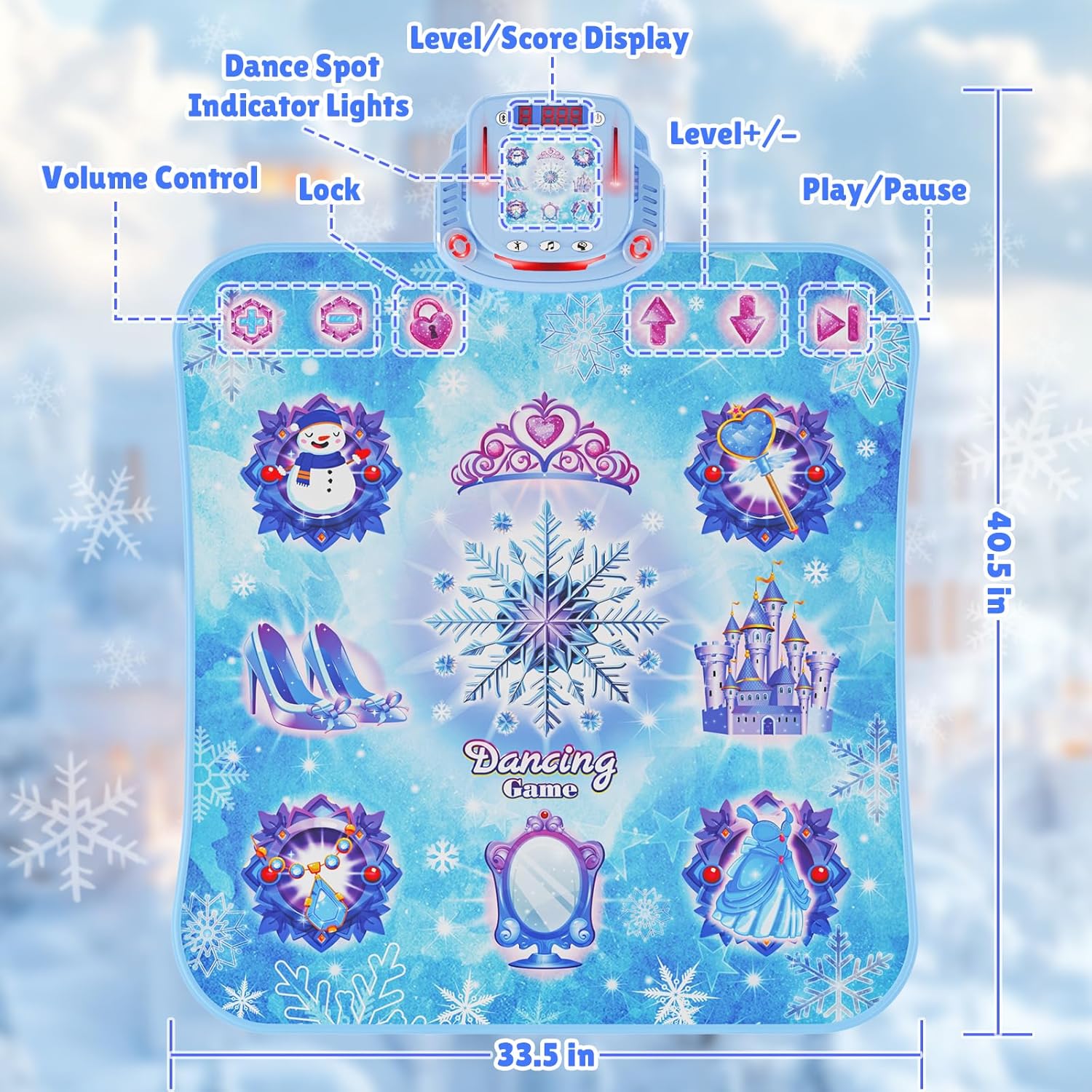 1個入り 8キー ワイヤレス Bluetooth ダンスマッ - Kids Educational Mat のレビューと価格