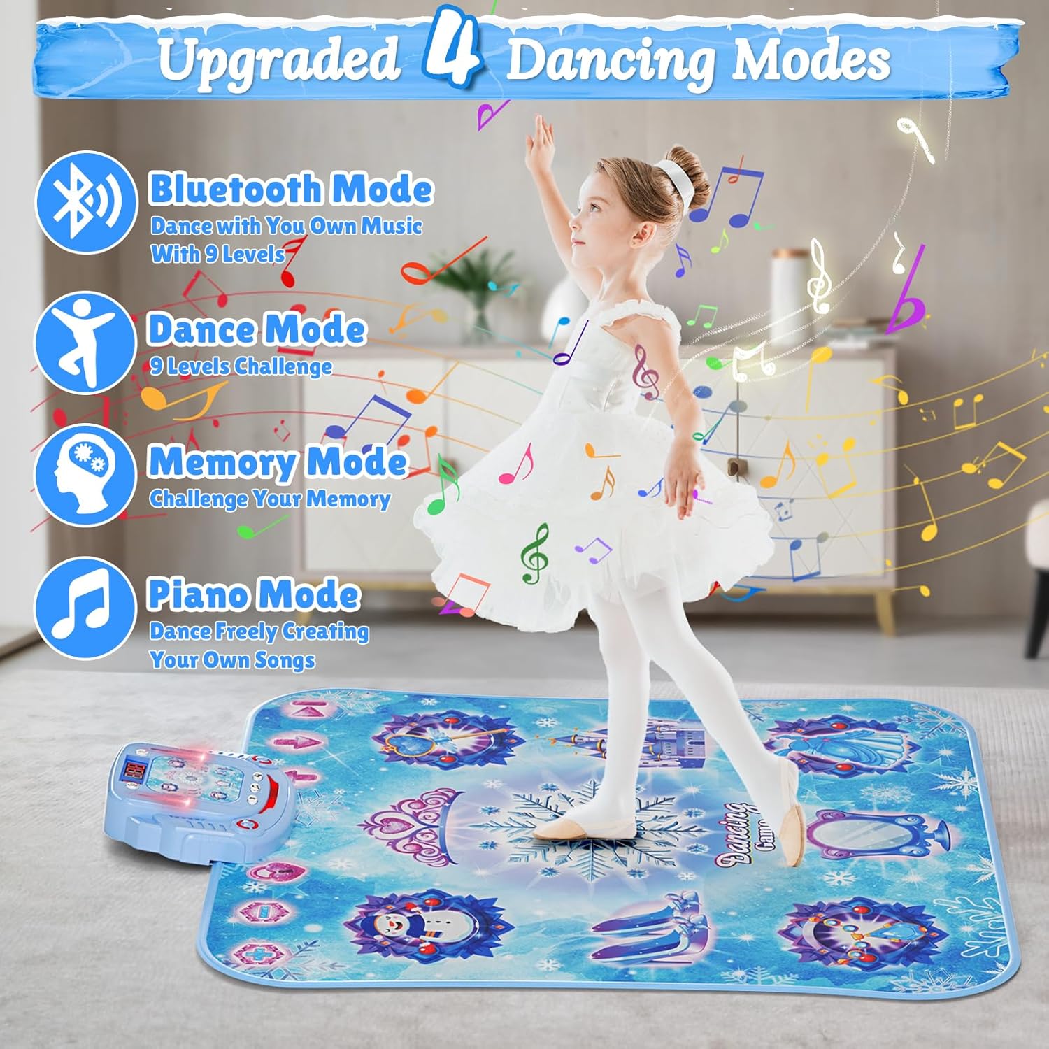1個入り 8キー ワイヤレス Bluetooth ダンスマッ - Kids Educational Mat のレビューと価格