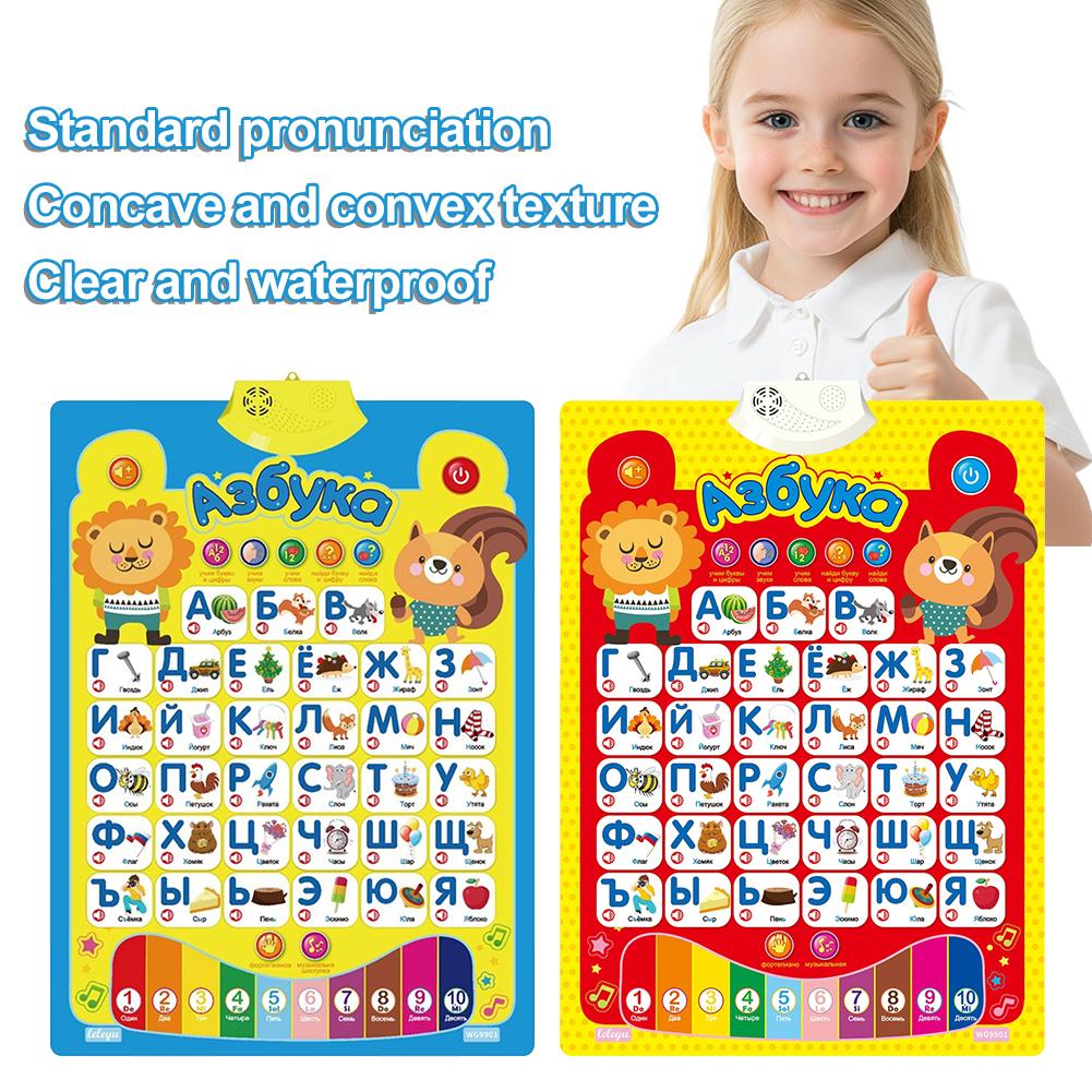 ロシア語電子インタラクティブアルファベットウォールチャート、 - Kids Educational Posters のレビューと価格