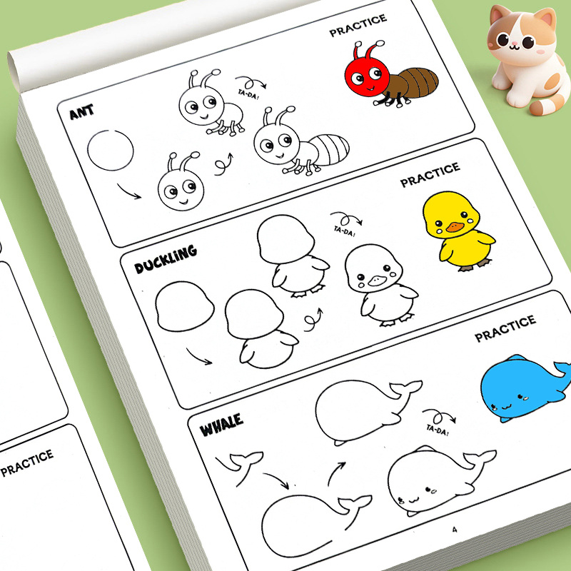 子供向け「すべてを描く方法」アクティビティブック、4～8歳の - Kids Educational Workbooks のレビューと価格