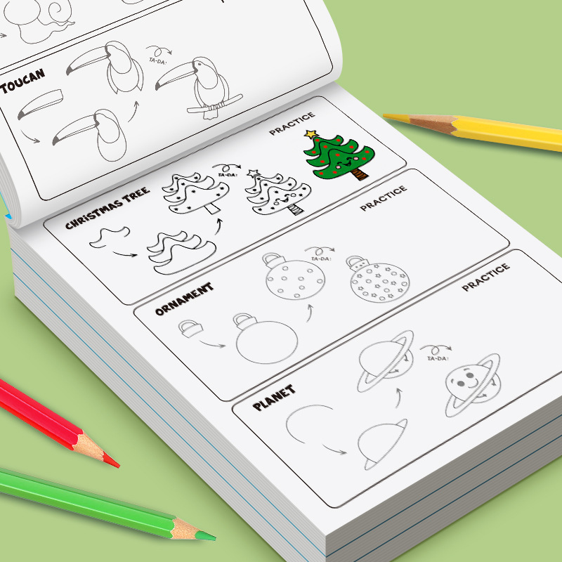 子供向け「すべてを描く方法」アクティビティブック、4～8歳の - Kids Educational Workbooks のレビューと価格