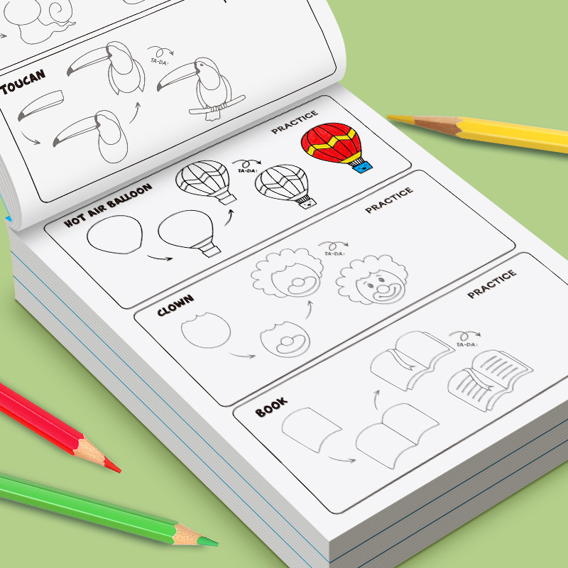 子供向け「すべてを描く方法」アクティビティブック、4～8歳の - Kids Educational Workbooks のレビューと価格
