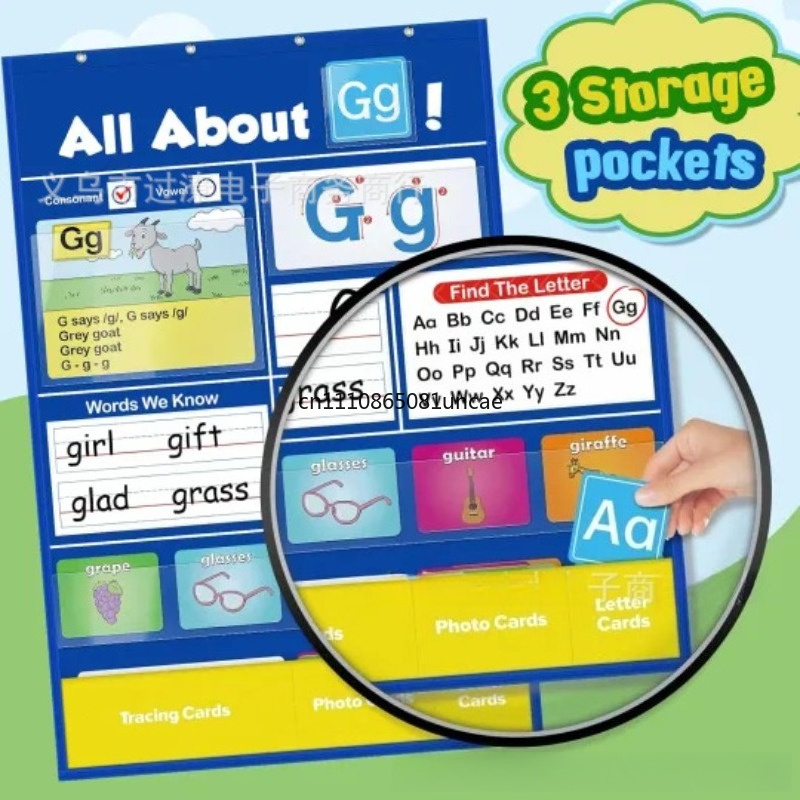 クリエイティブアルファベット学習ポケットチャート子供用早期教 - Kids Education Charts のレビューと価格