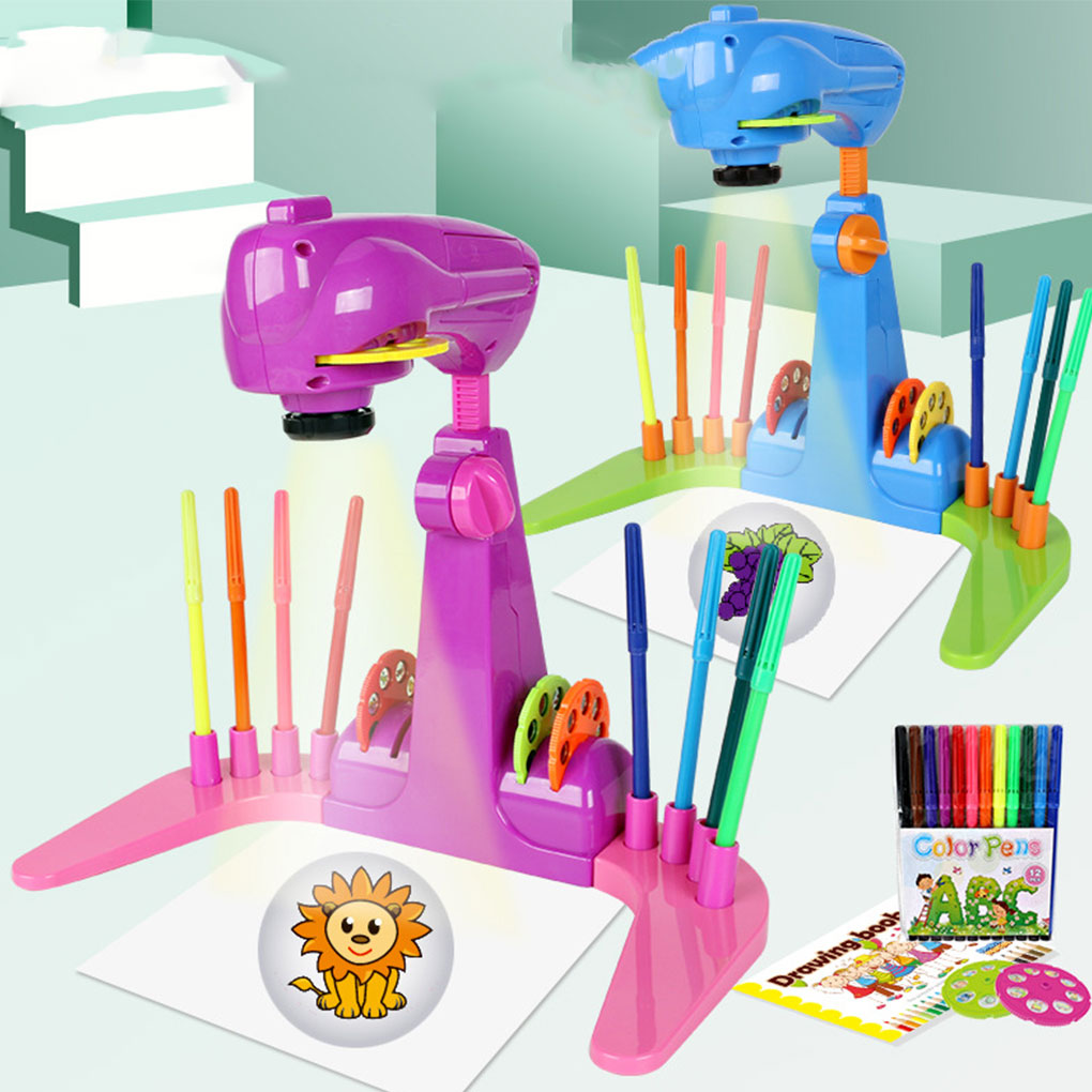 教育用子供用お絵かきテーブル、絵画や落書き用のプロジェクター - Drawing Projector Kids のレビューと価格
