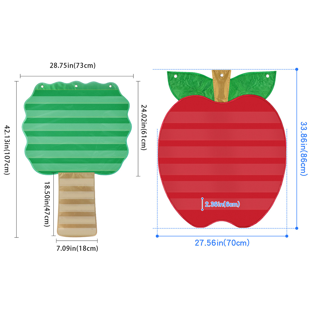 子供向け英語フォニックス学習ポケットチャート、リンゴをテーマ - Kids Education Charts のレビューと価格