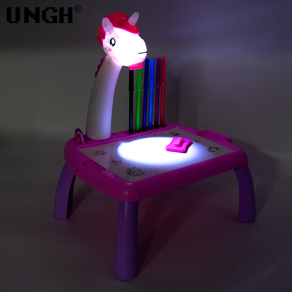 UNGH 子供 LED プロジェクター描画テーブルおもちゃ絵 - Drawing Projector Kids のレビューと価格