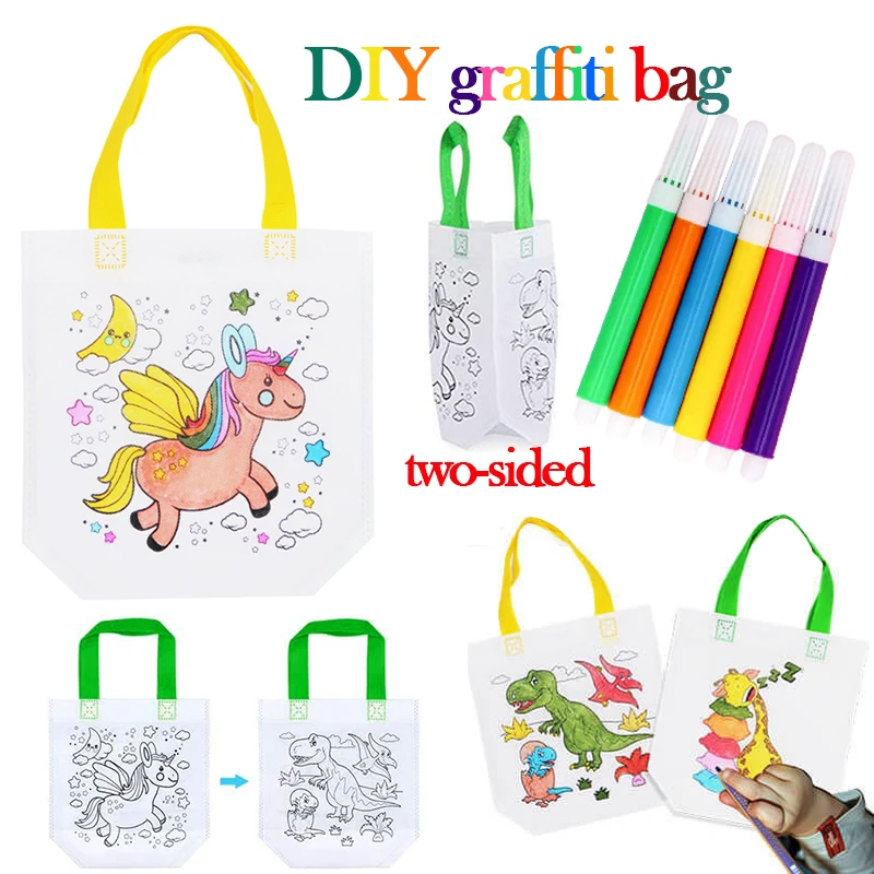 1-10 個セット DIY グラフィティバッグ マーカー付き - Kids Educational Workbooks のレビューと価格