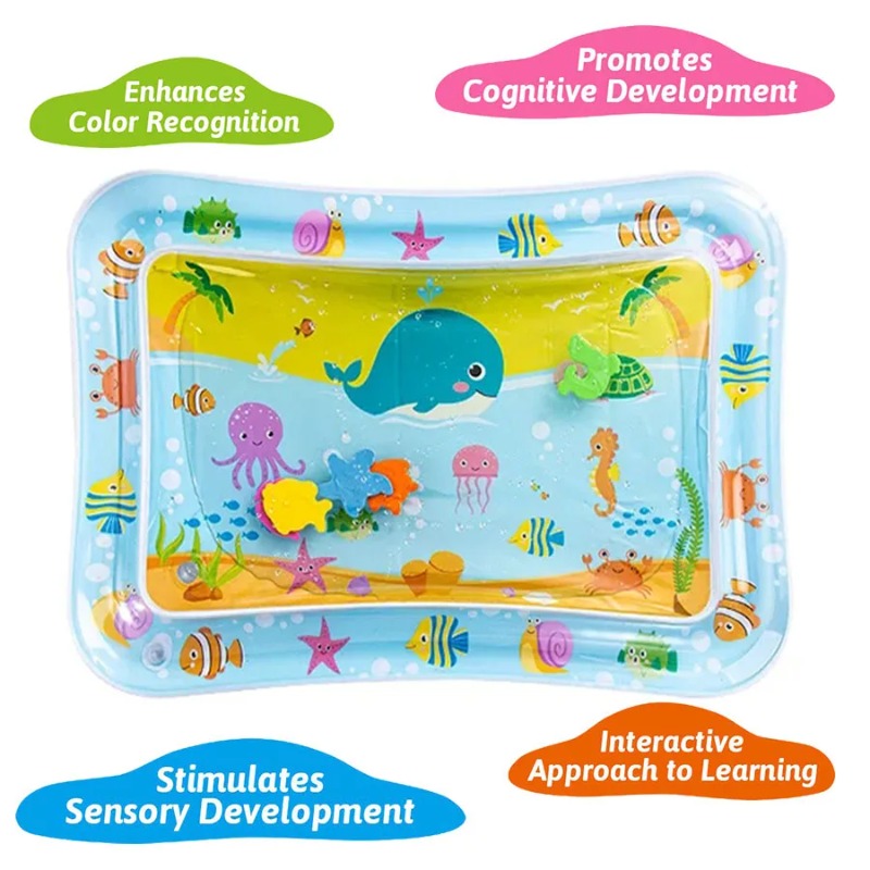 ベビーウォータープレイマットインフレータブルクッション PV - Kids Educational Mat のレビューと価格