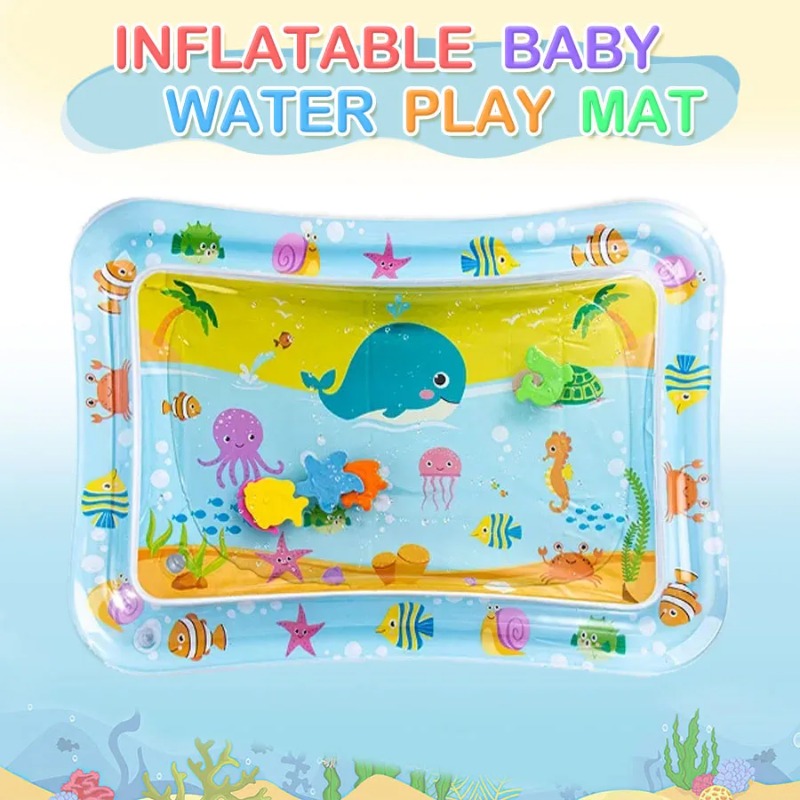 ベビーウォータープレイマットインフレータブルクッション PV - Kids Educational Mat のレビューと価格