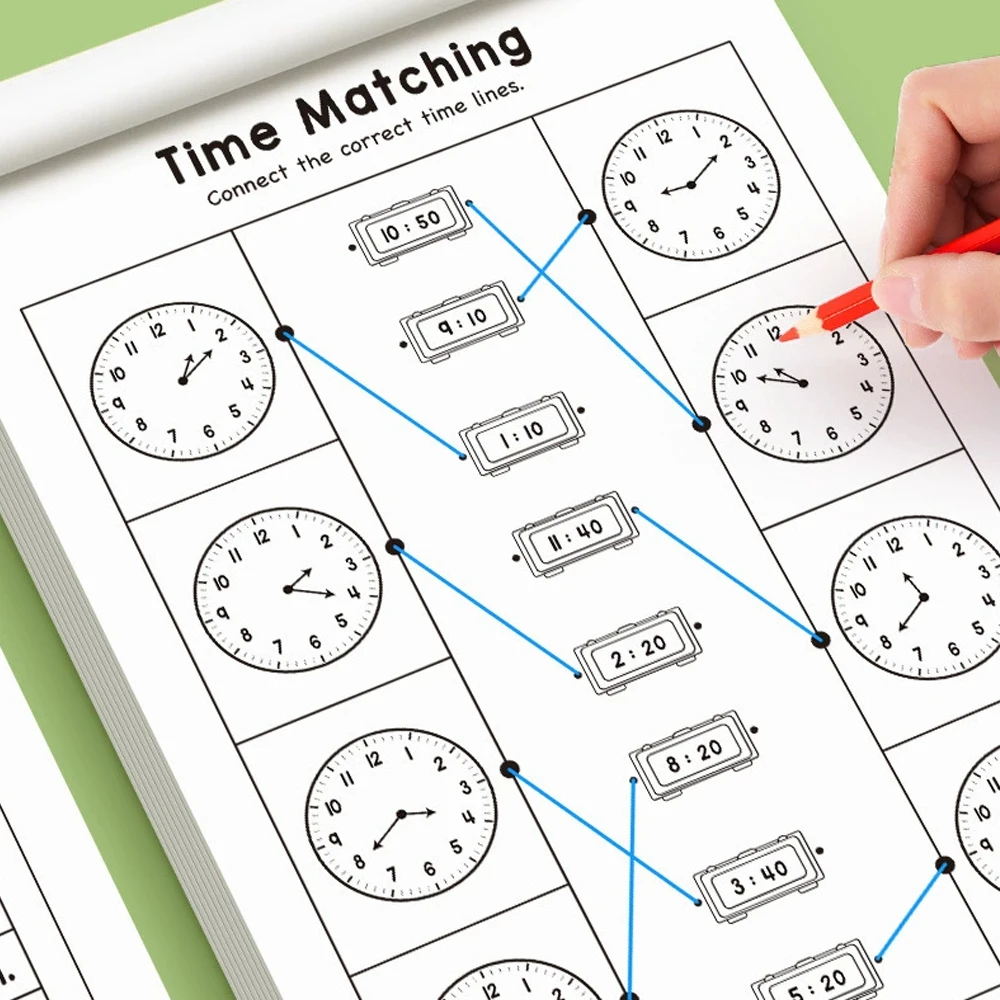32ページの子供向け時間学習ワークブック（4～8歳）幼稚園・ - Kids Educational Workbooks のレビューと価格