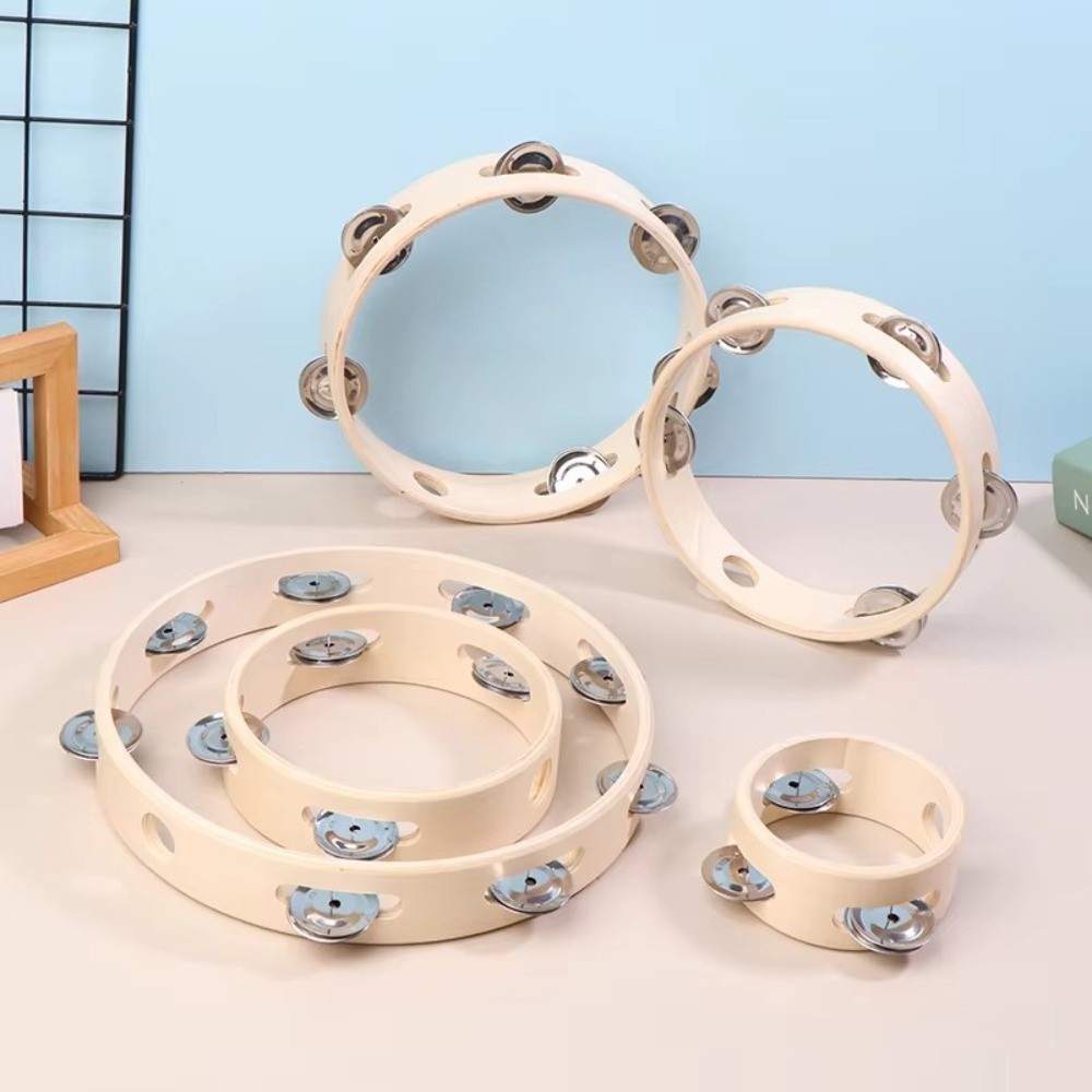 新しい4/6/7/8/10インチハンドドラム木製リングオルフ - Kids Educational Device のレビューと価格