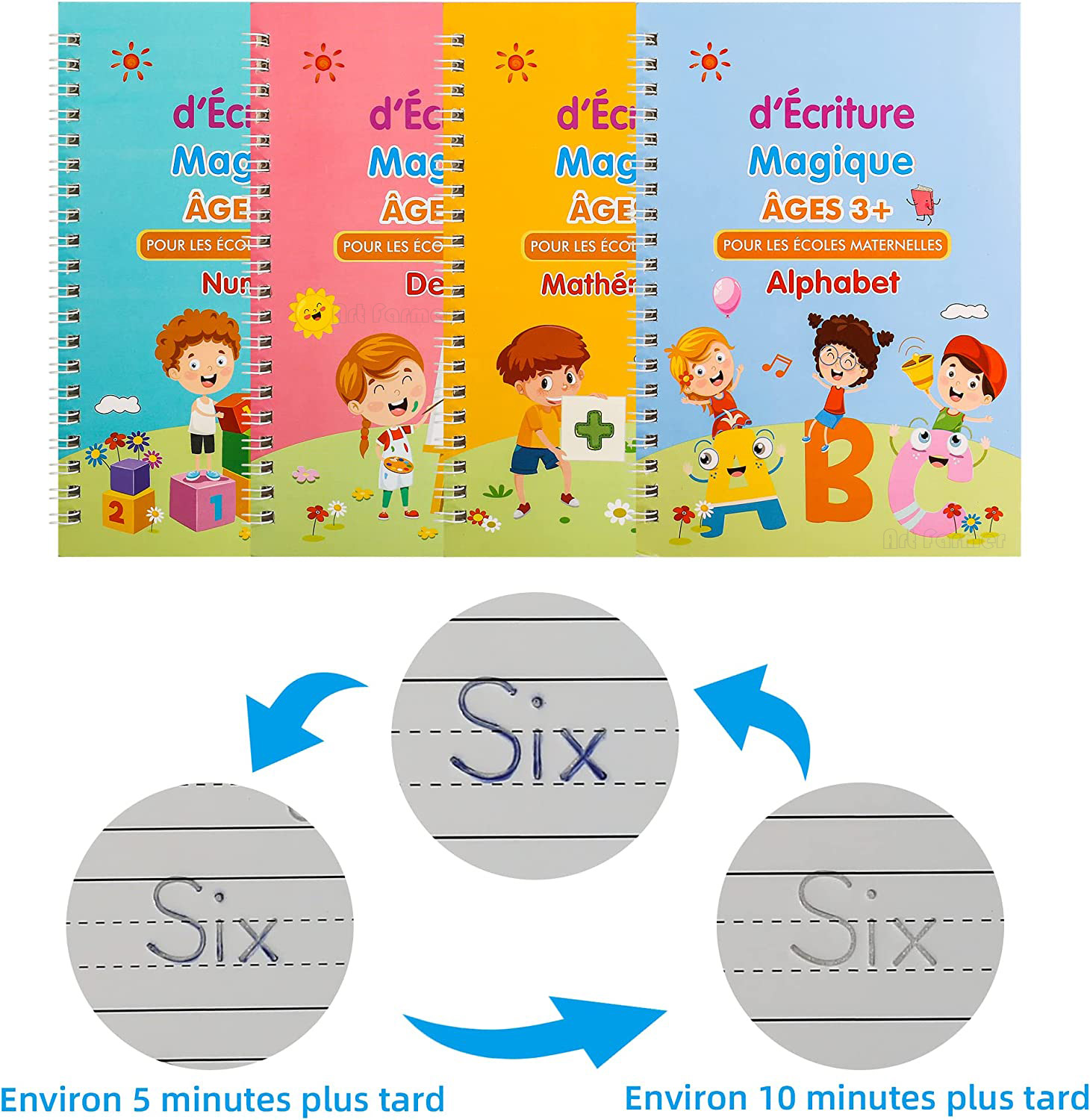 マジックフレンチコピーブック溝練習コピーブック子供ノートブッ - Kids Educational Workbooks のレビューと価格