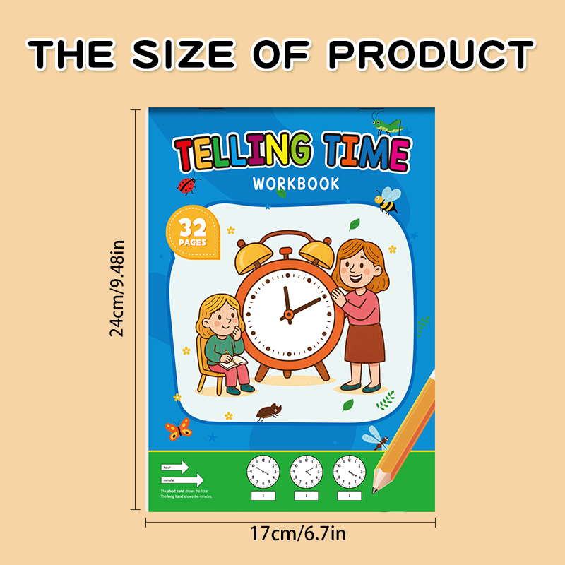 時計練習ワークブック、学校や家庭での時間の読み方や時間を知ら - Kids Educational Workbooks のレビューと価格