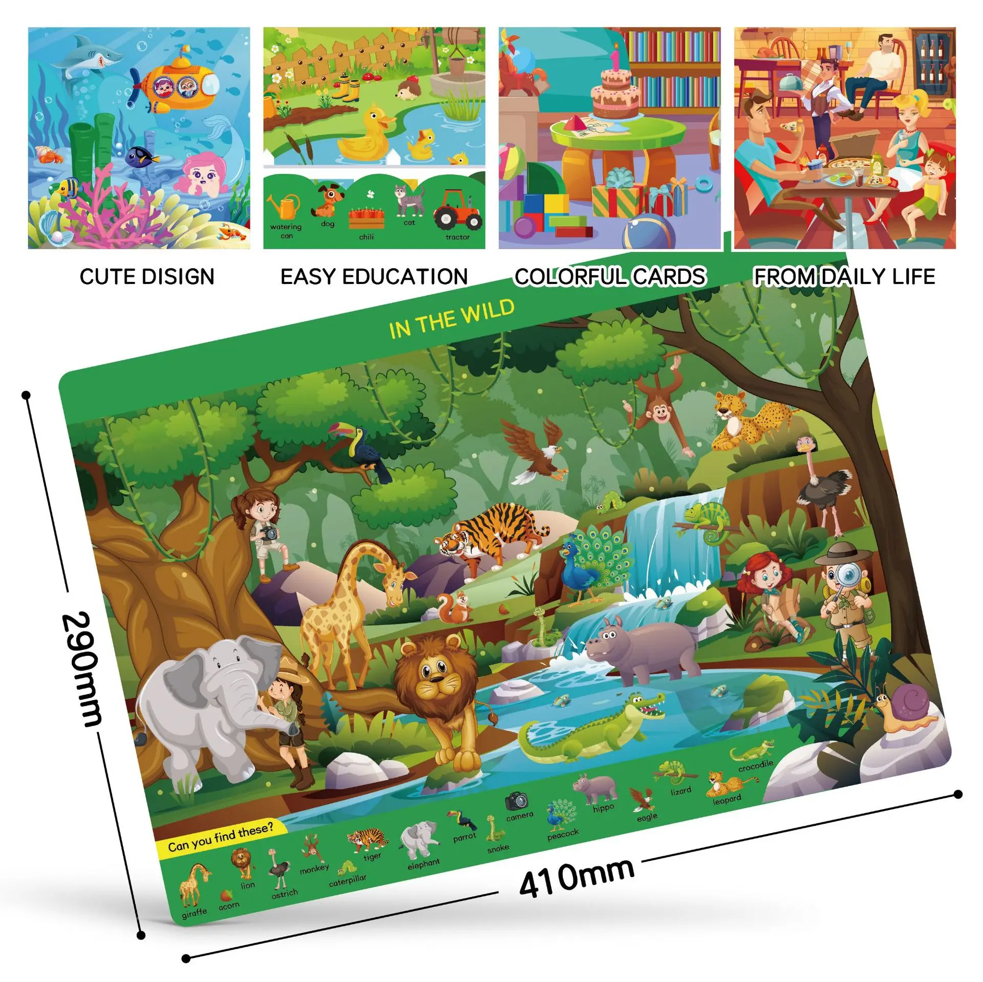 モンテッソーリ探検＆発見アクティビティキット - 再利用可能 - Kids Educational Mat のレビューと価格