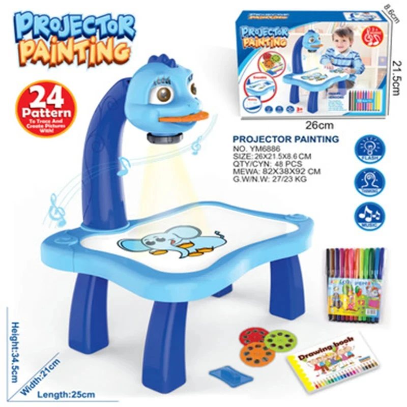 子供のためのLEDプロジェクターアート製図板,幼児教育玩具, - Drawing Projector Kids のレビューと価格