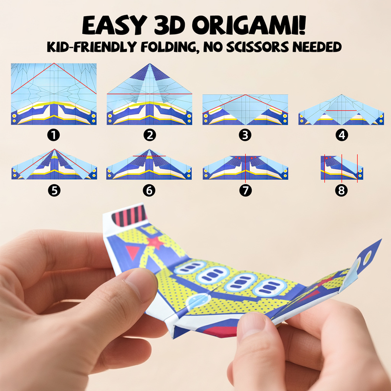 36枚の紙飛行機折り紙キット STEM教育DIYクラフトおも - Kids Educational Device のレビューと価格