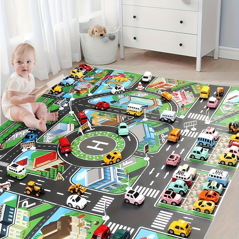 子供のための都市のトラフィックプレイマット、大きなゲームパッ - Kids Educational Mat のレビューと価格