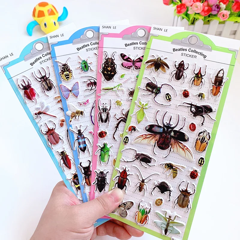 ホットセール 3Dリアルな昆虫ステッカー スクラップブック  - Kids Education Charts のレビューと価格