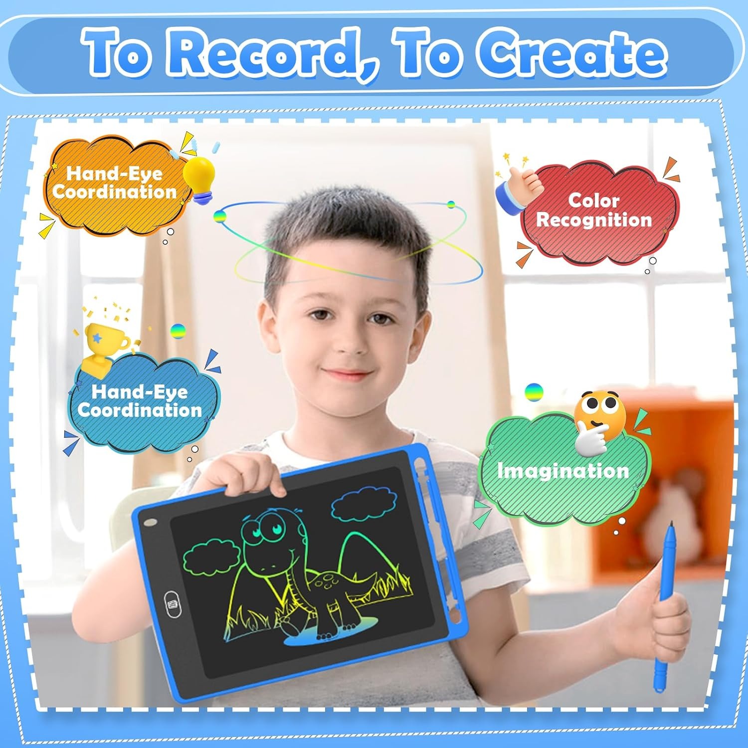 子供用LCDライティングタブレット、8.5インチカラフルな落 - Kids Educational Device のレビューと価格