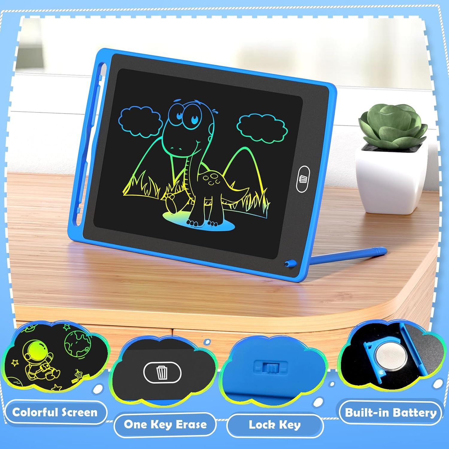 子供用LCDライティングタブレット、8.5インチカラフルな落 - Kids Educational Device のレビューと価格