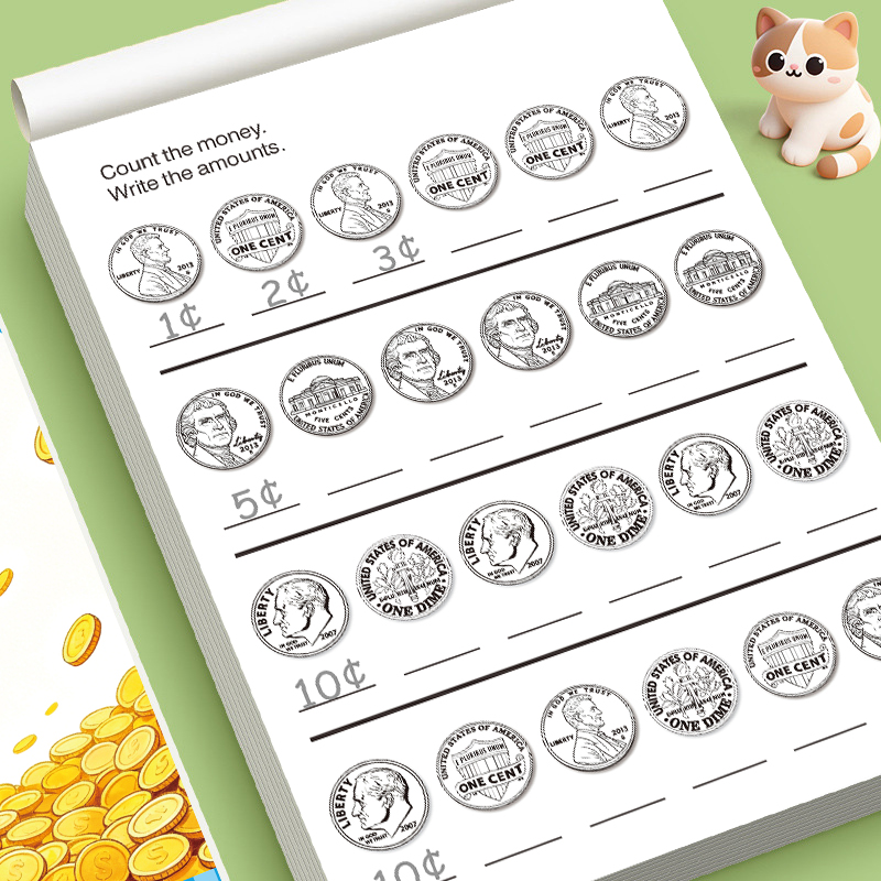 未就学児向けお金の数え方ワークブック コイン認識 数学練習帳 - Kids Educational Workbooks のレビューと価格