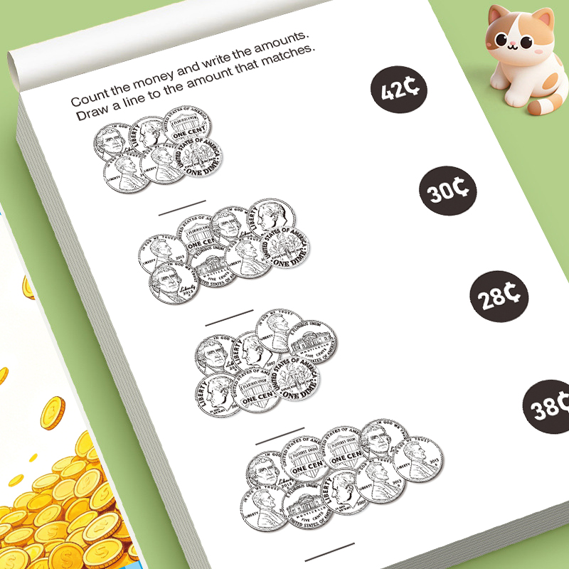 未就学児向けお金の数え方ワークブック コイン認識 数学練習帳 - Kids Educational Workbooks のレビューと価格