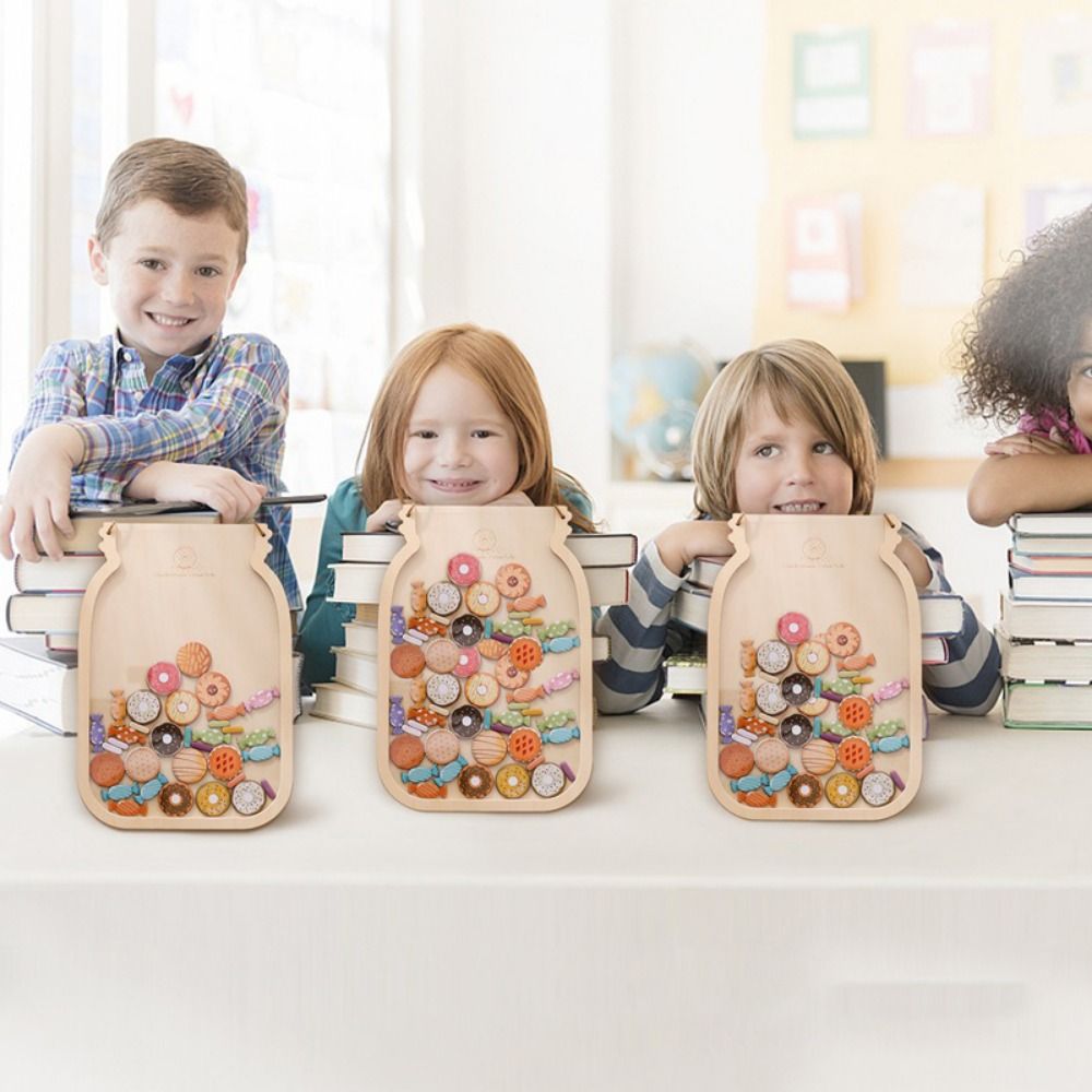 星型またはドーナツ型の木製ご褒美ボトル、教育用アクセサリー、 - Kids Education Charts のレビューと価格