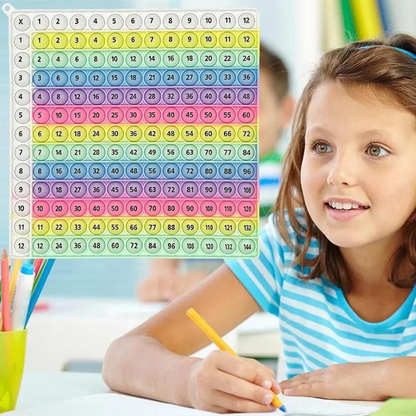レインボーシリコン製掛け算フィジェットゲーム、子供、学生、教 - Kids Education Charts のレビューと価格
