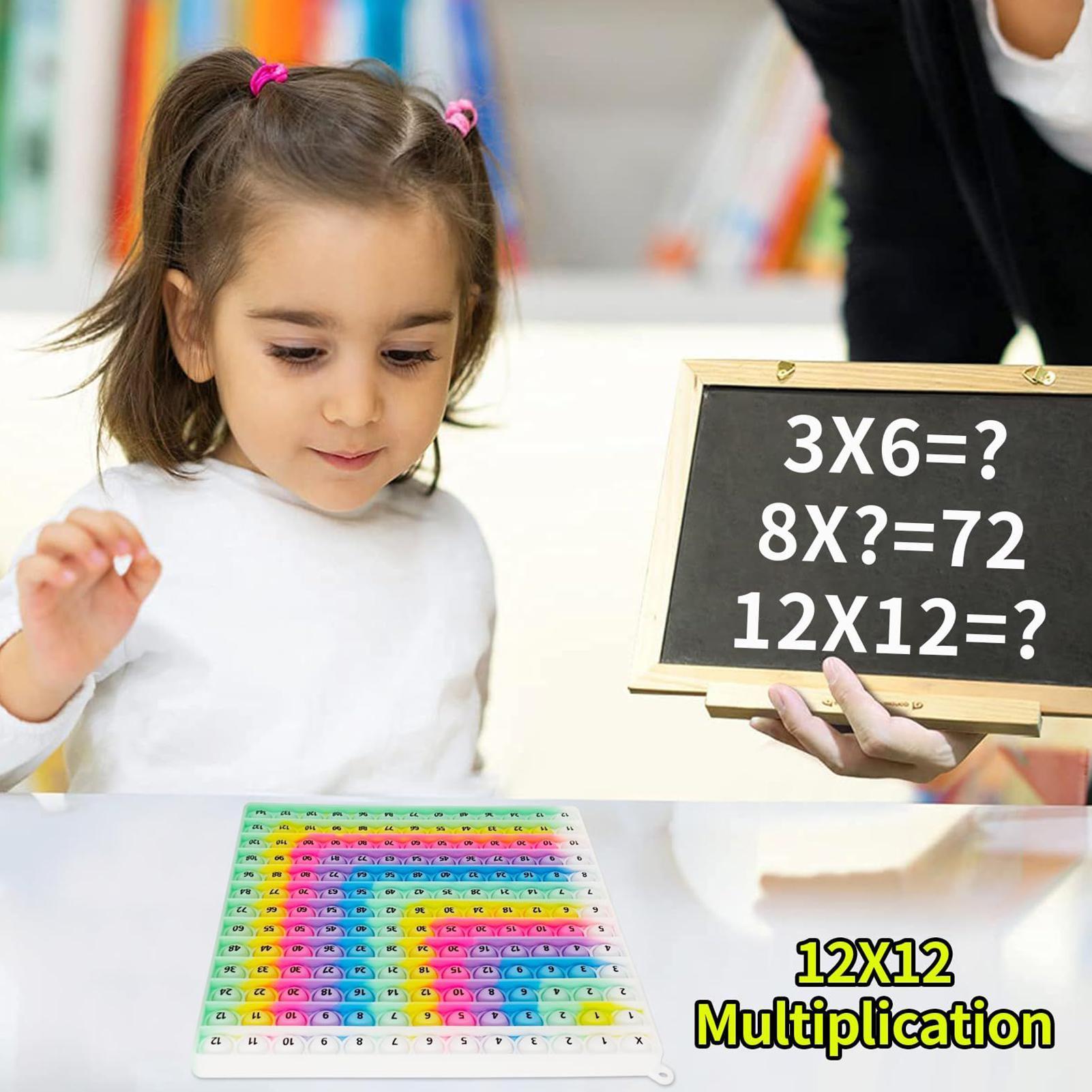 レインボーシリコン製掛け算フィジェットゲーム、子供、学生、教 - Kids Education Charts のレビューと価格