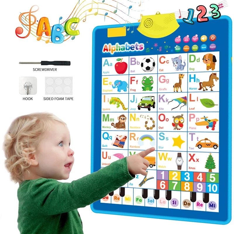 電子英語アルファベット壁チャートトーキングABC文字123音 - Kids Education Charts のレビューと価格