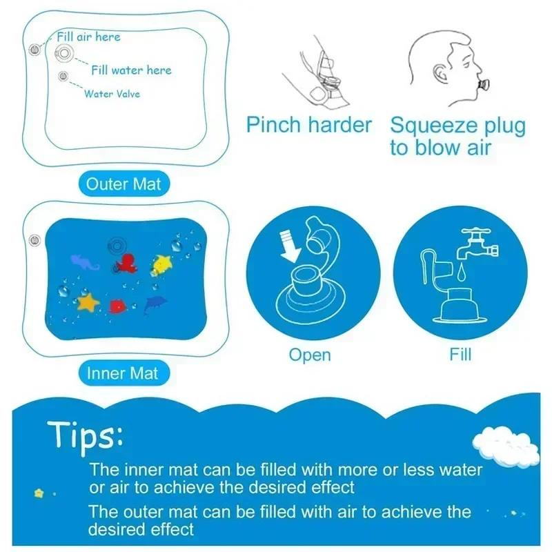 インフレータブルPVCウォーターマット,ベビーマットレス,お - Kids Educational Mat のレビューと価格