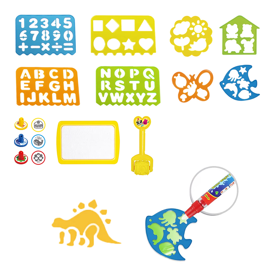 魔法の水塗り絵マットアクセサリーローラーシール動物デジタルテ - Kids Educational Mat のレビューと価格