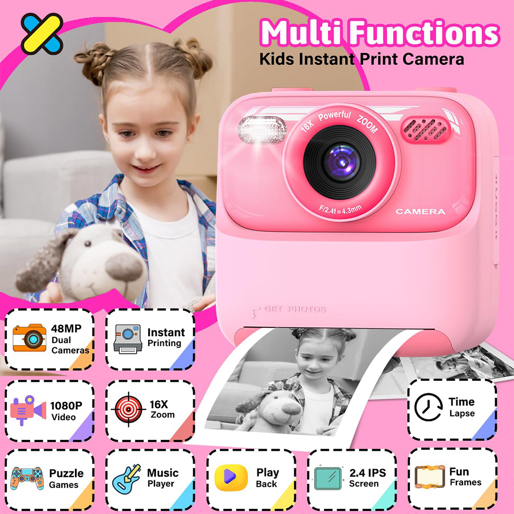 子供用デジタルカメラ インスタントカメラ 1080P HD  - Best Kids Education Videos のレビューと価格